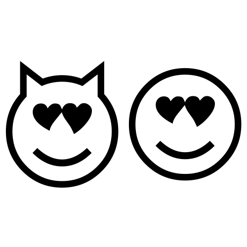 😻😍 Emoji Domain black and white Symbola rendering